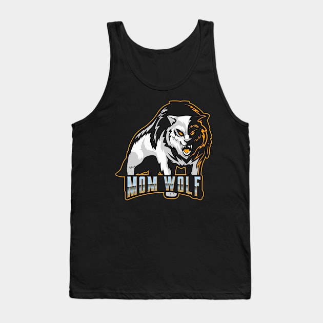 Mom Wolf Tank Top by Wise Inks